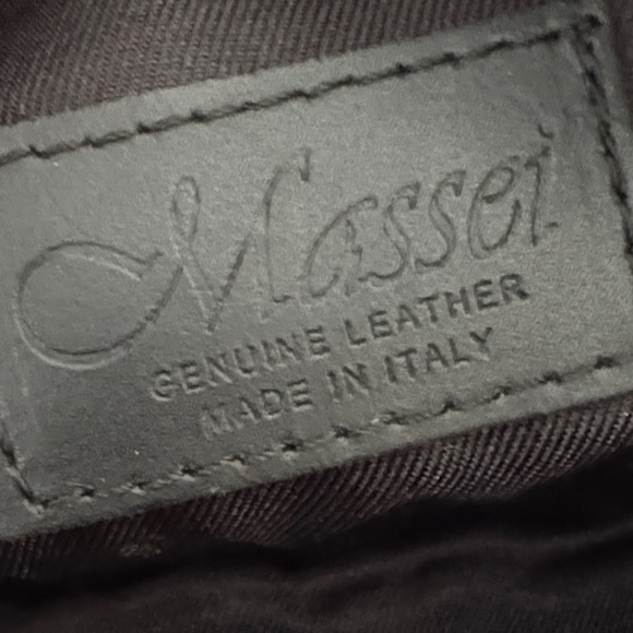 Men's Dark Brown Pebbled Leather Toiletry Bag Italy - Picture 3 of 4